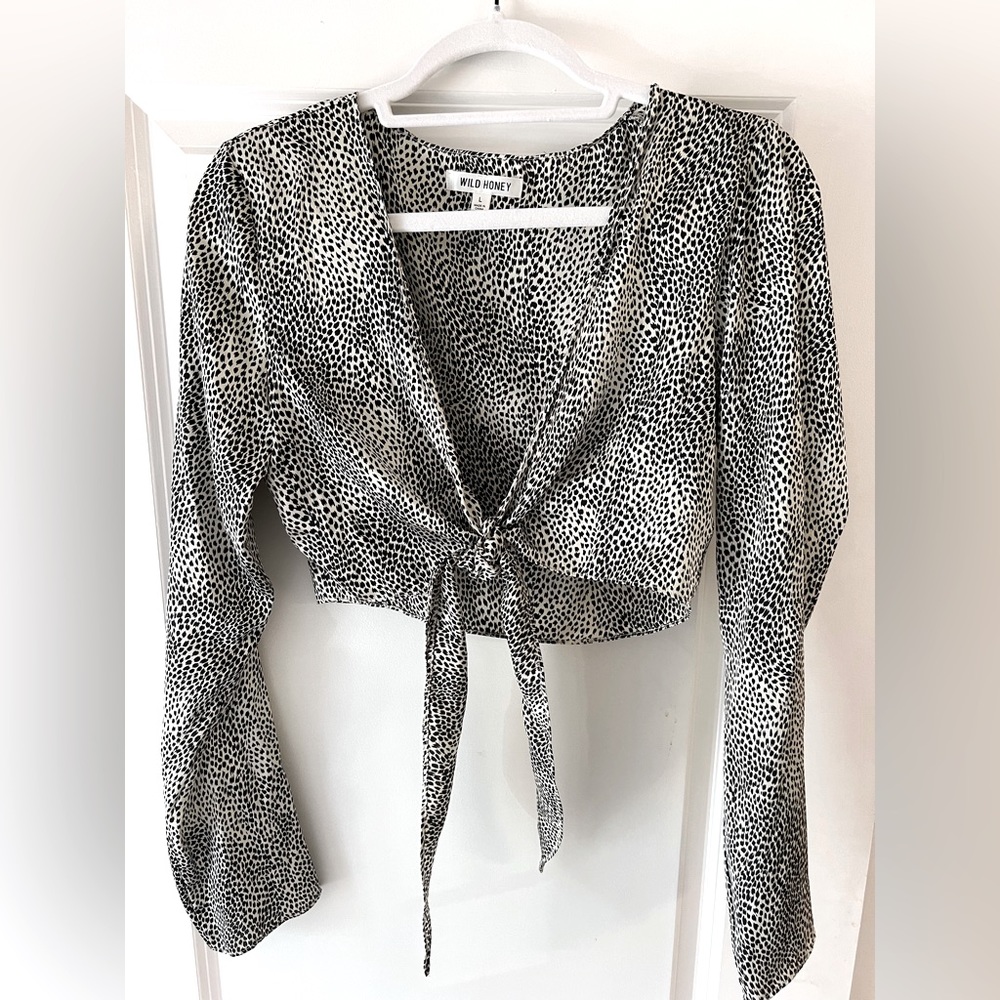 Tie front crop top